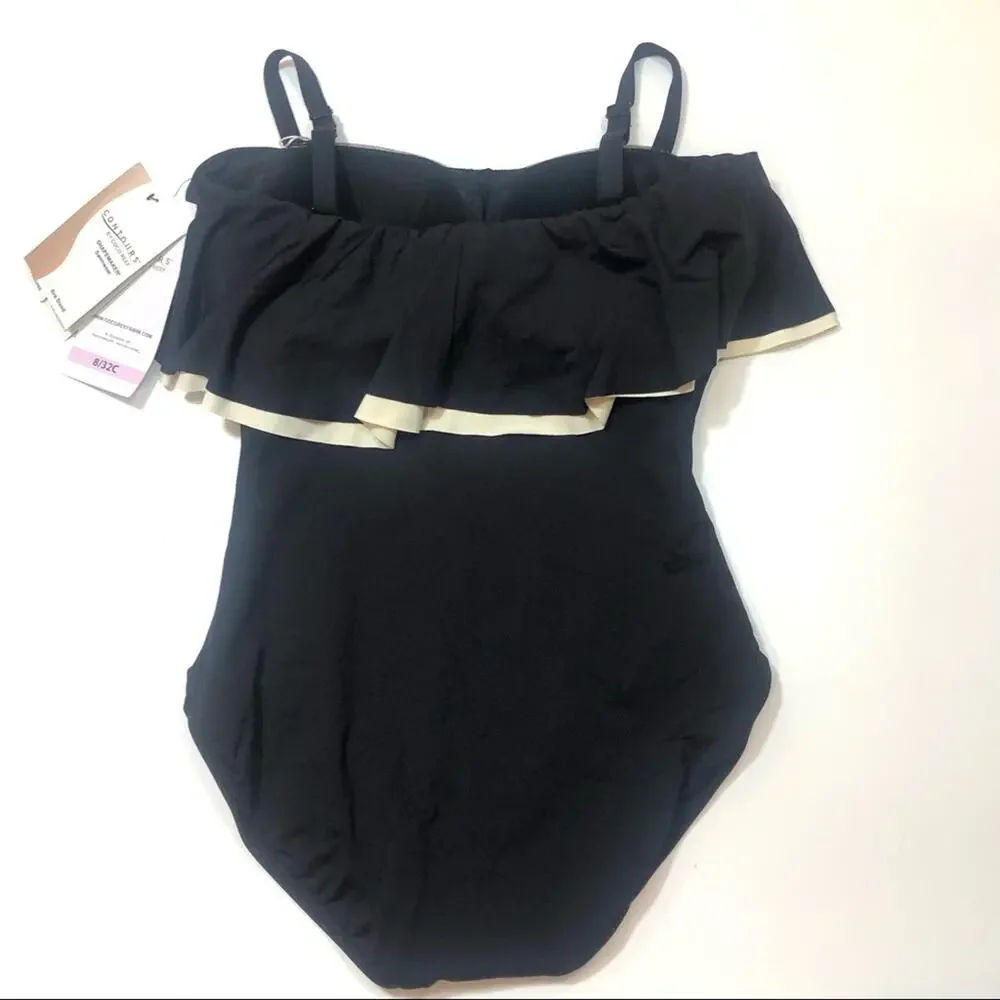 Contours Agate Ruffle Bandeau One Piece Swimsuit - Picture 6 of 9